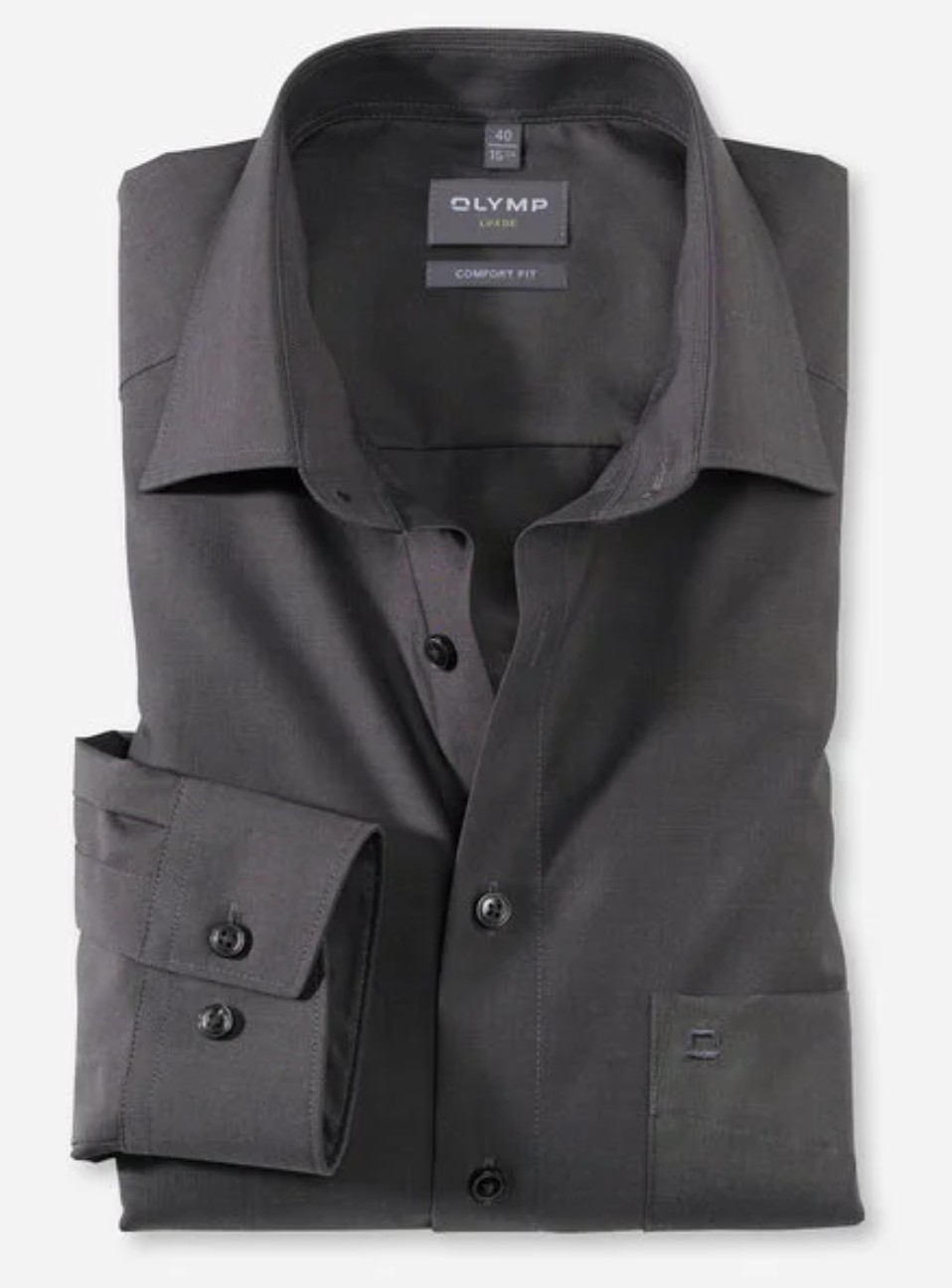 Luxor comfort fit-Hemden, anthrazit, 40