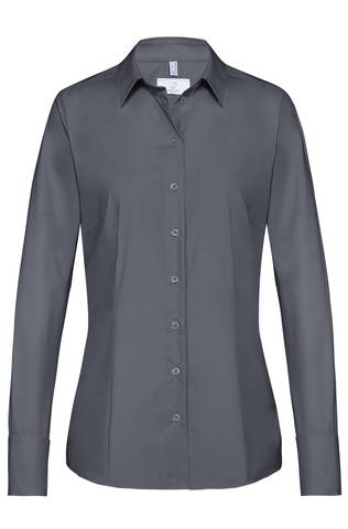 Damen-Bluse 1-1 RF Basic, anthrazit, 32